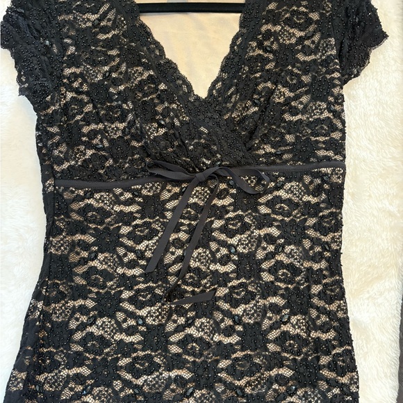 🖤 Black Beaded Lace Blouse – Elegant, Feminine, Glam 🖤 - Picture 5 of 8